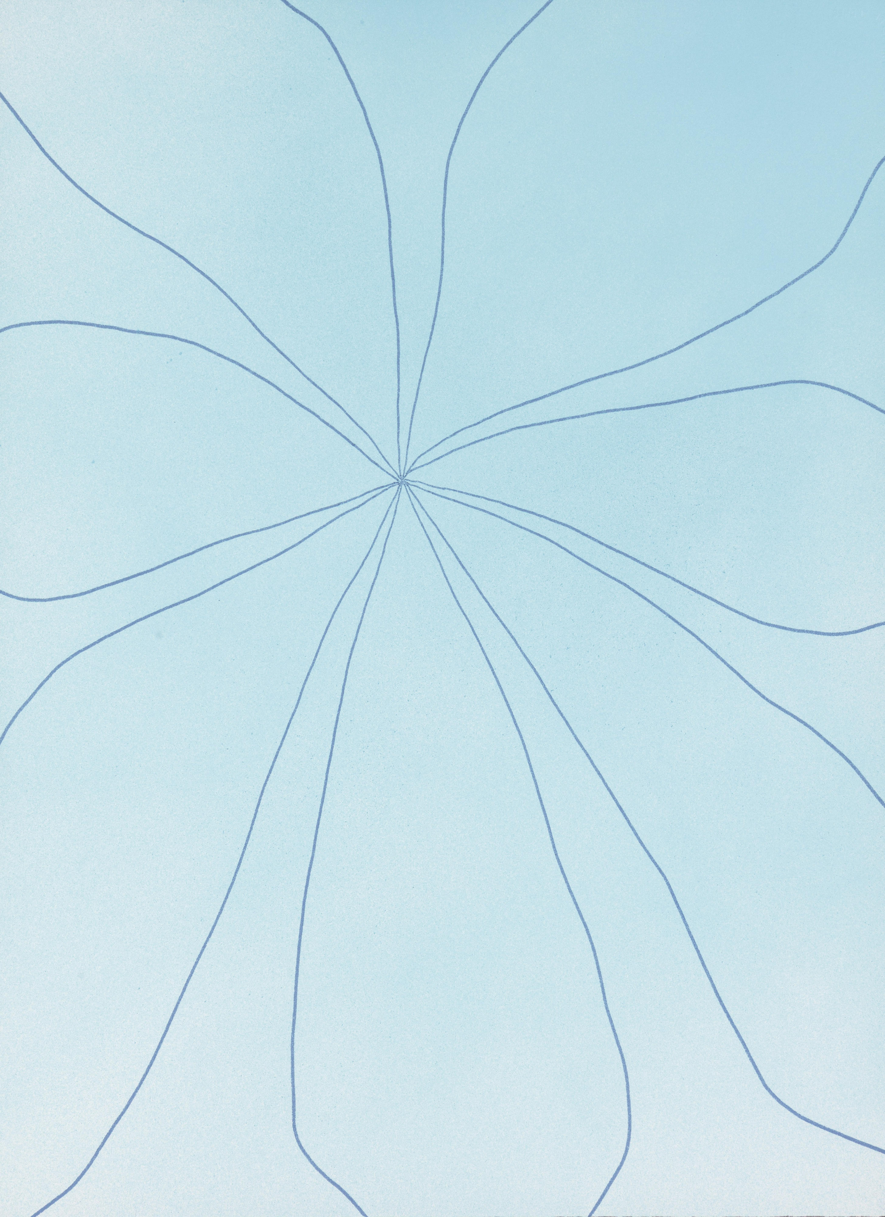 Expansion Portrait in Sky Blue, (Floral)